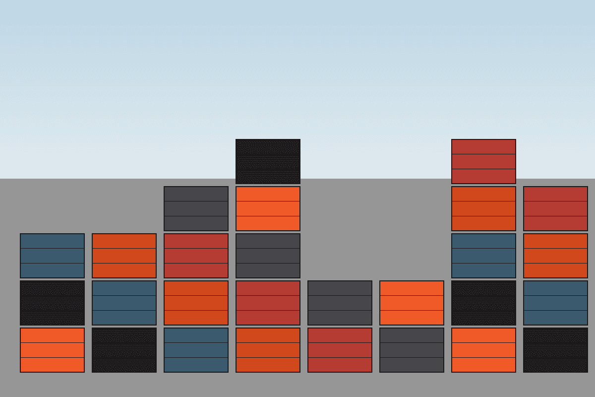 Container yard at port